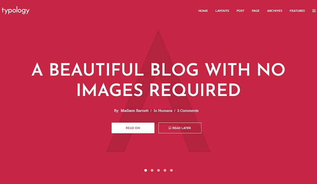 typology wordpress theme
