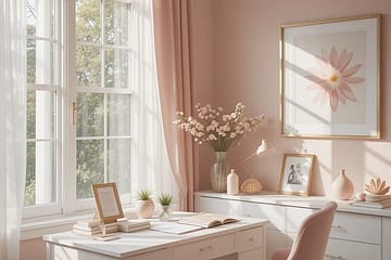 10 Stylish & Feminine Home Office Ideas