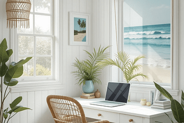 7 Coastal Home Office Ideas That Feel Like a Beach Getaway