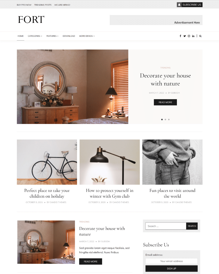 fort wordpress theme feminine