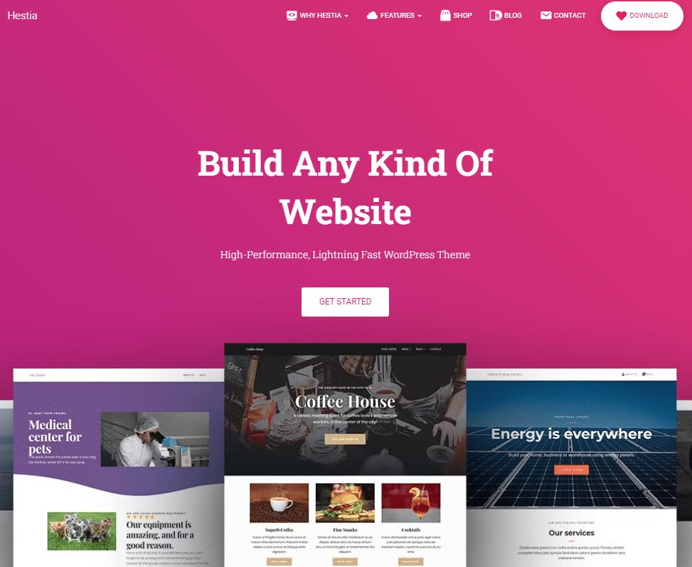 hestia wordpress theme